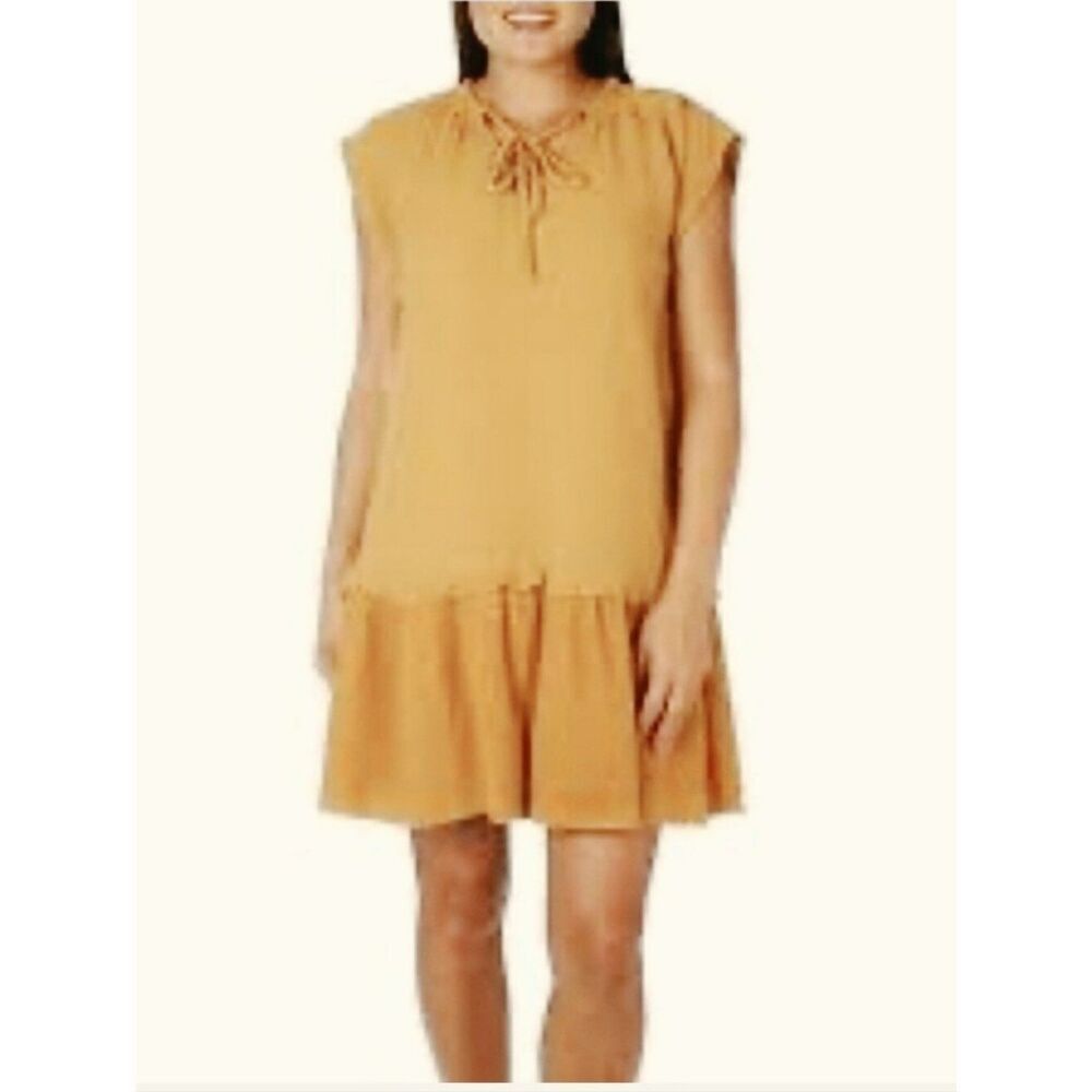 Anthropologie Saturday Sunday Lydia Ombré Mustard Tunic Dress Size Small